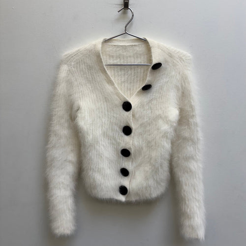 FW15 Balenciaga Angora Button Up Cardigan