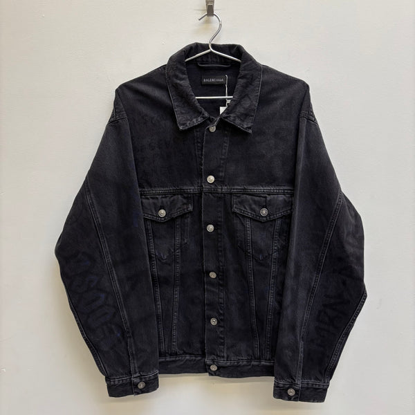 FW18 Balenciaga Trucker Paris Denim Jacket