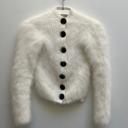 FW15 Balenciaga Angora Button Up Cardigan