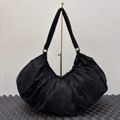 Ann Demeulemeester Black Suede Hobo Bag