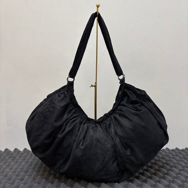 Ann Demeulemeester Black Suede Hobo Bag