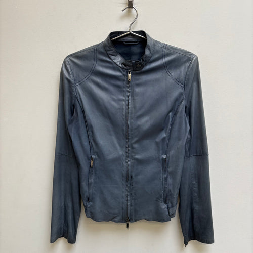 Emporio Armani Lambskin Leather Biker Jacket