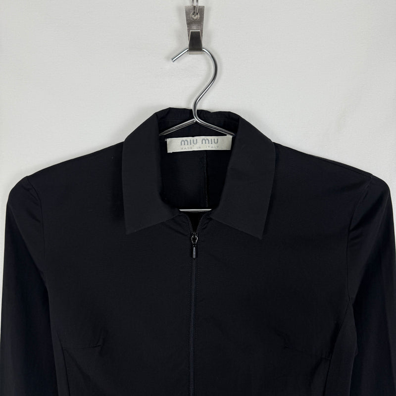 Miu Miu Zip Up Blouse