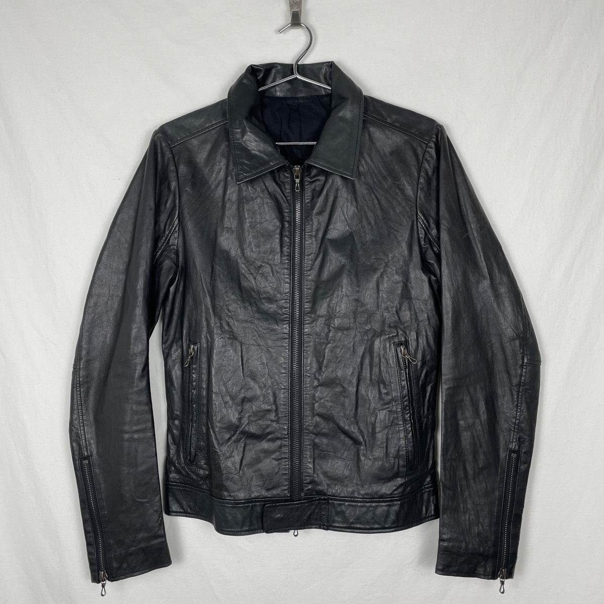 00s Shellac Leather Zip Jacket – Boketto