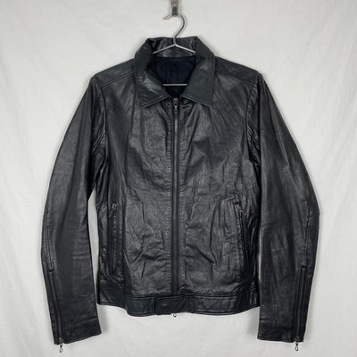 00s Shellac Leather Zip Jacket