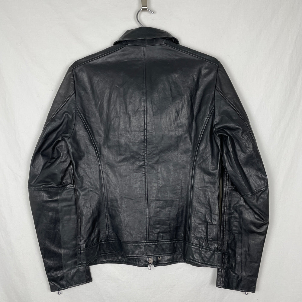 00s Shellac Leather Zip Jacket