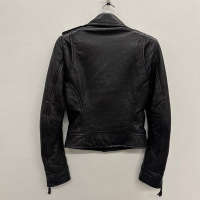 FW12 Balenciaga By Nicholas Ghesquiere Leather Moto Jacket (Black Zipper)