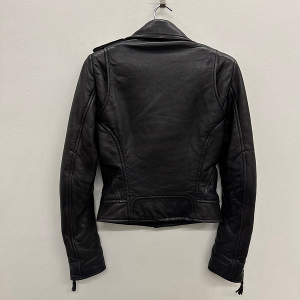 FW12 Balenciaga By Nicholas Ghesquiere Leather Moto Jacket (Black Zipper)