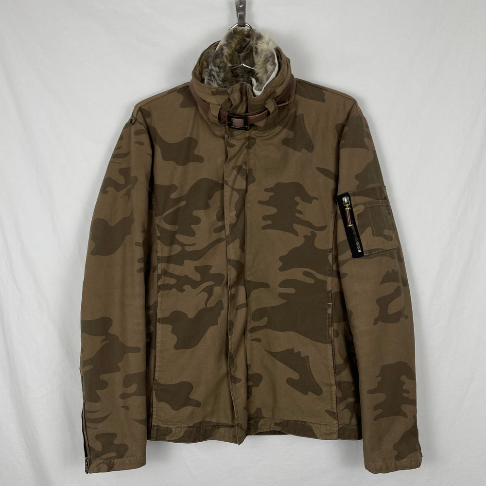 Kyoji Maruyama Fur Lined Camo Zip Jacket