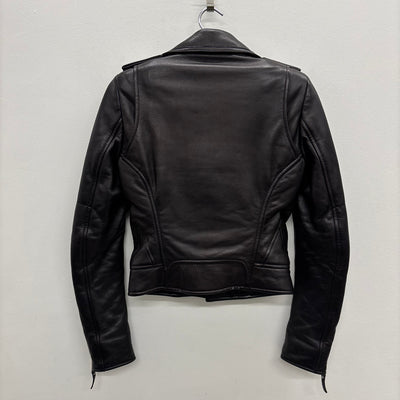 FW12 Balenciaga By Nicholas Ghesquiere Leather Moto Jacket (Silver Zipper)