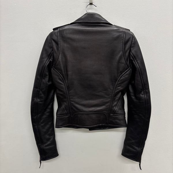 FW12 Balenciaga By Nicholas Ghesquiere Leather Moto Jacket (Silver Zipper)