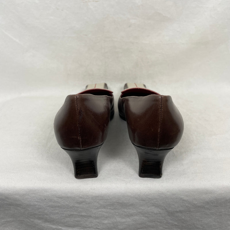 Prada Square Toe Kitten Heels