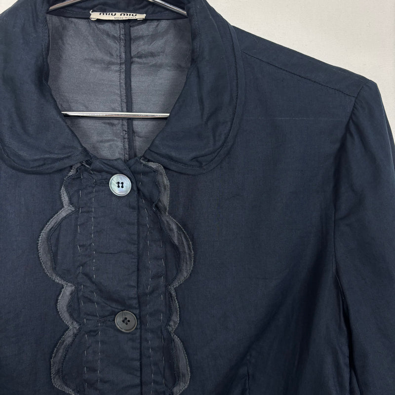 Miu Miu Pedal Ruffle Blouse