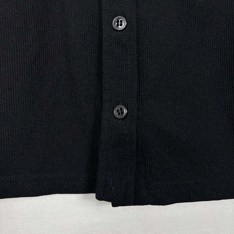 00s Miu Miu Ribbed Button Up Blouse