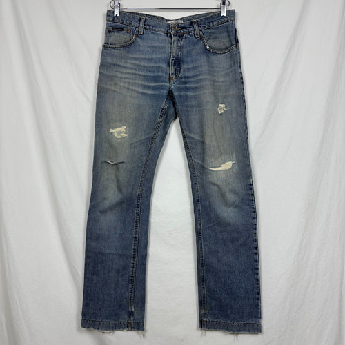 00s Dolce&Gabbana Distressed Light Wash Mom Jeans