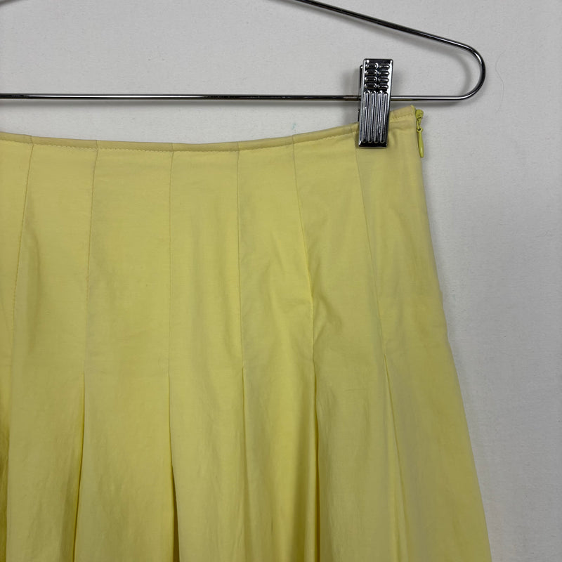 90s Miu Miu Pleated Summer Midi Skirt