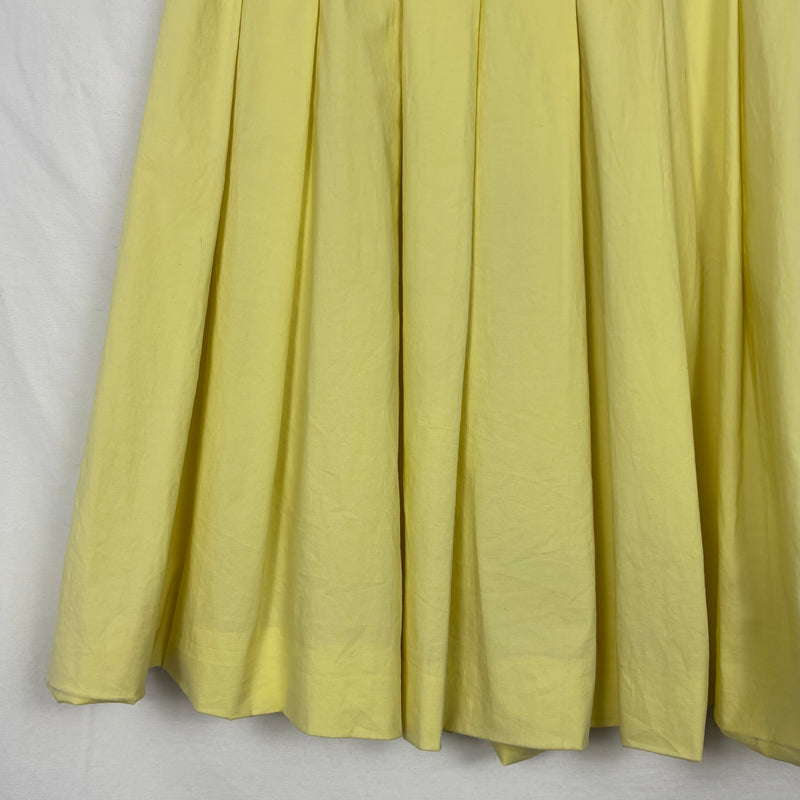 90s Miu Miu Pleated Summer Midi Skirt