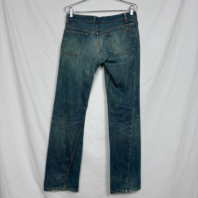 00s Mihara Yasuhiro Asymmetric Low Rise Flare Jeans