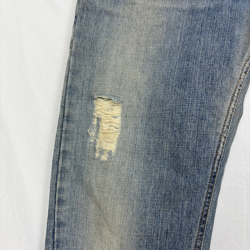 00s Dolce & Gabbana Spotted Distressed Light Wash Jeans