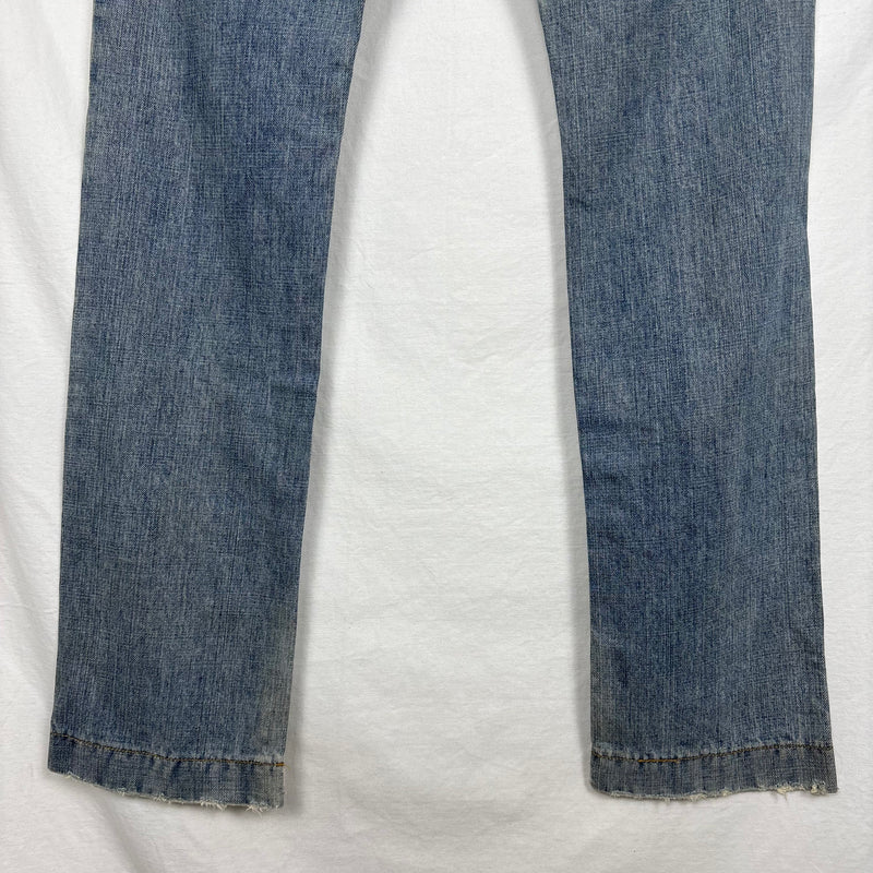00s Dolce & Gabbana Spotted Distressed Light Wash Jeans