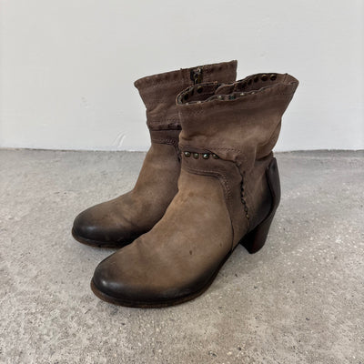 A.S. 98 Light Brown Shadow Ankle Boots