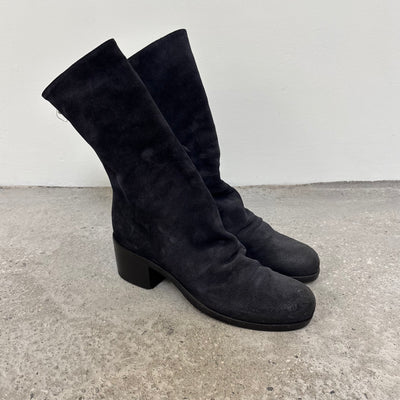 Elena Iachi Suede Leather Heeled Boots