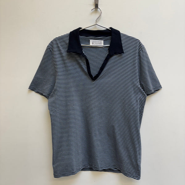 SS09 Maison Margiela Striped Polo T-Shirt