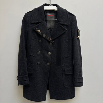 FW06 Prada Ornamented Wool Top Coat