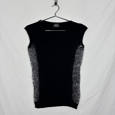 00s Dolce&Gabbana Side Lace Knitted Tank Top