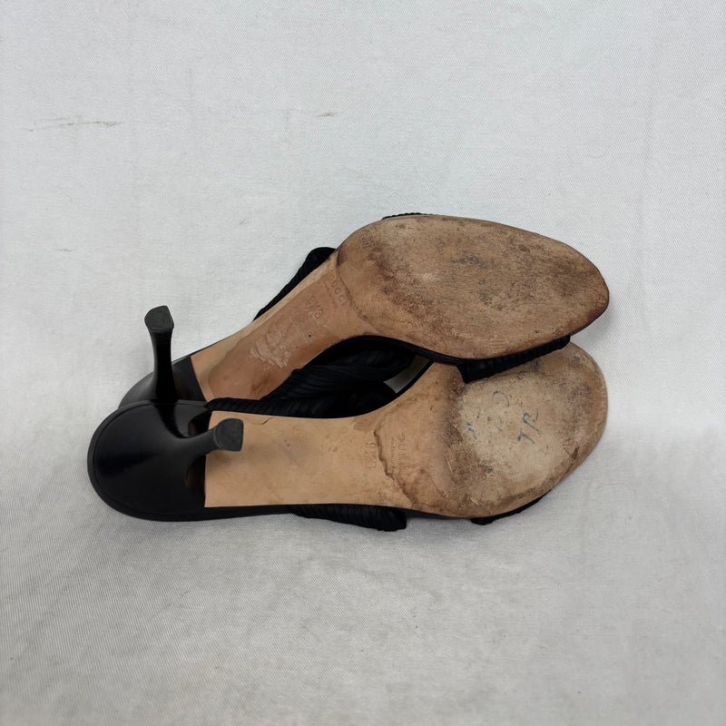 00s Gucci Pleated Heel Sandal