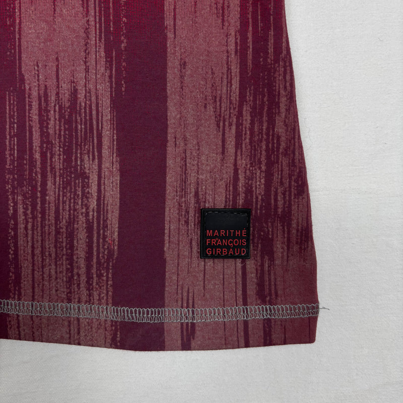 Marithé Francois Girbaud Striped Graphic Spandex Tank Top