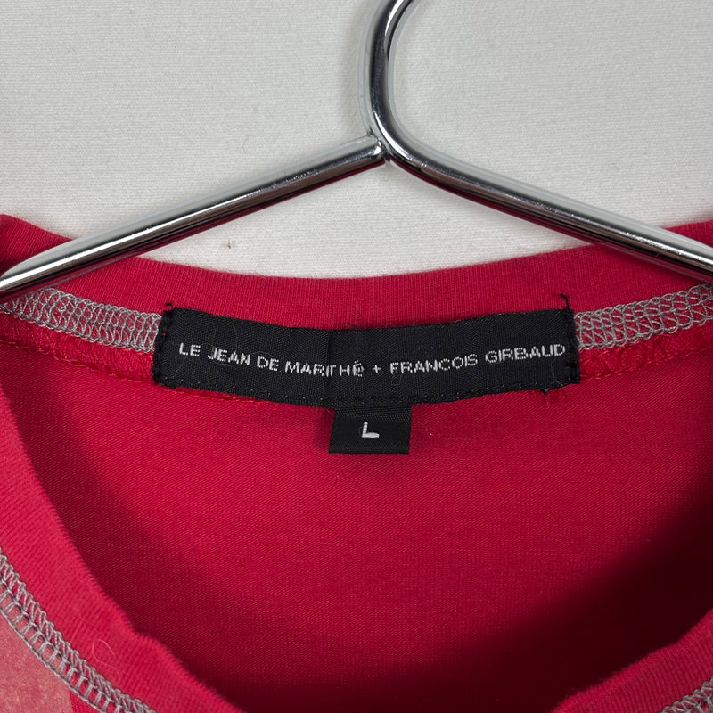 Marithé Francois Girbaud Striped Graphic Spandex Tank Top