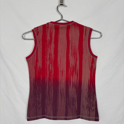 Marithé Francois Girbaud Striped Graphic Spandex Tank Top