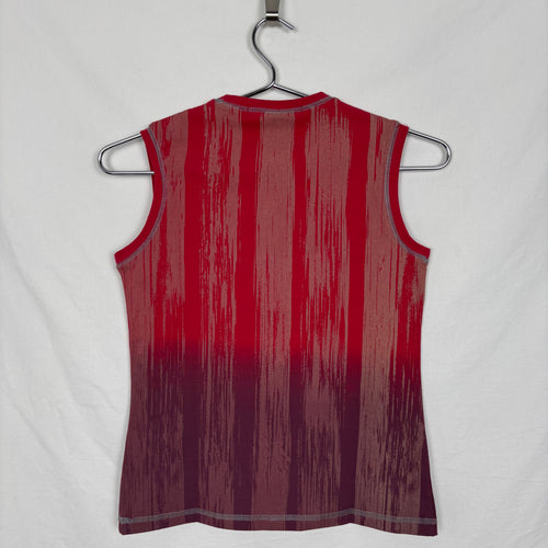 Marithé Francois Girbaud Striped Graphic Spandex Tank Top