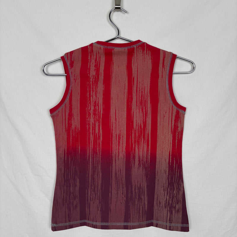 Marithé Francois Girbaud Striped Graphic Spandex Tank Top