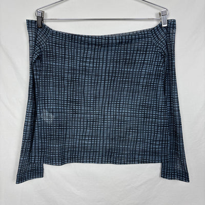 Romeo Gigli Off The Shoulder Sheer Ruffle Back Patterned Top