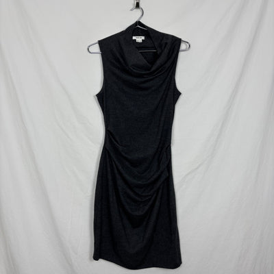 00s Helmut Lang Sonar Wool Sleeveless Draped Dress
