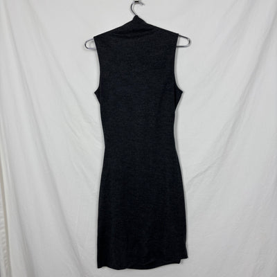 00s Helmut Lang Sonar Wool Sleeveless Draped Dress