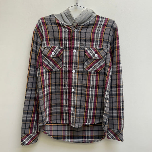 Number (N)ine Button Up Hooded Flannel