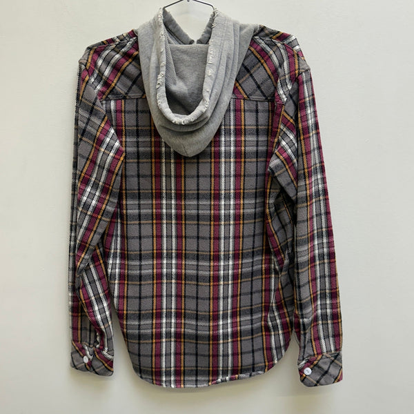 Number (N)ine Button Up Hooded Flannel
