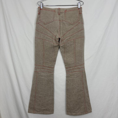 FW02 Junya Watanabe Flared Biker Ramie Jeans