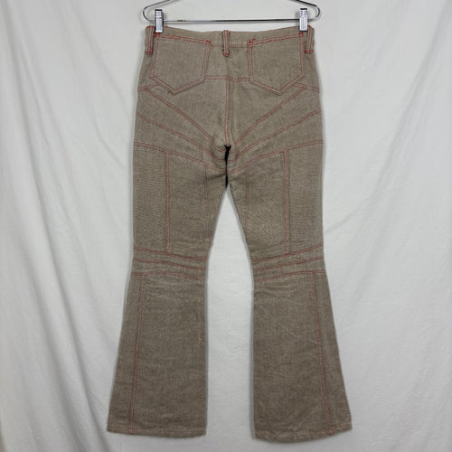FW02 Junya Watanabe Flared Biker Ramie Jeans