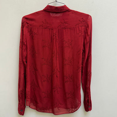 Comme Des Garçons Shirt Sheer Floral Side Patch Dress Shirt