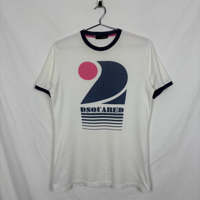 00s DSquared2 Graphic Ringer T-Shirt
