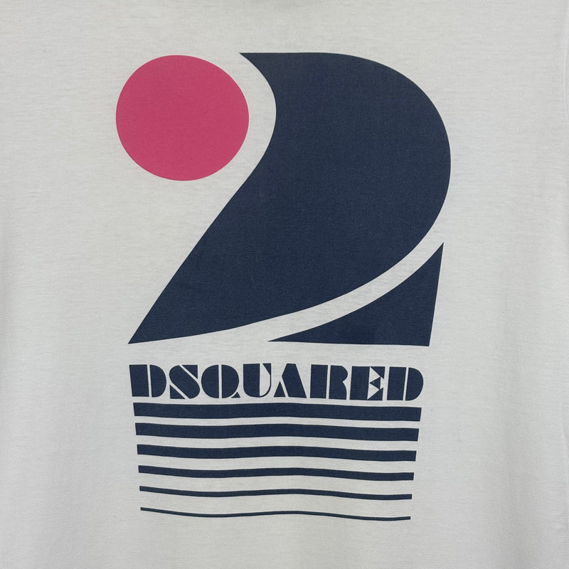00s DSquared2 Graphic Ringer T-Shirt