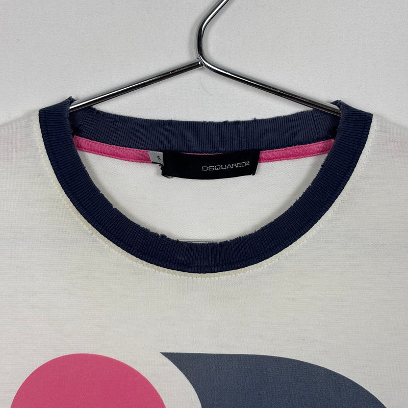 00s DSquared2 Graphic Ringer T-Shirt