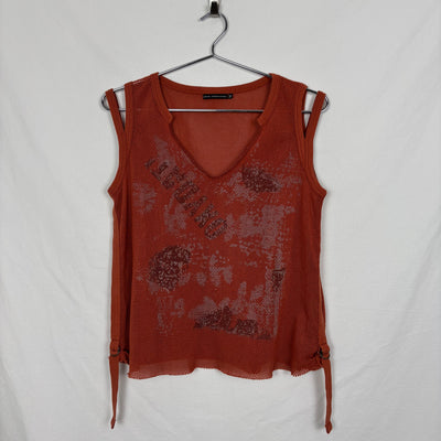 00s Marithé Francois Girbaud Mesh Atheltic Tank Top