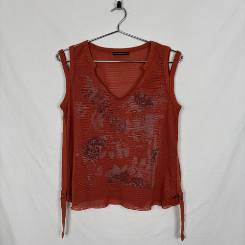 00s Marithé Francois Girbaud Mesh Atheltic Tank Top