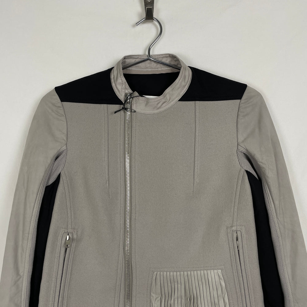 FW14 Rick Owens Split Biker Frilled Jacket