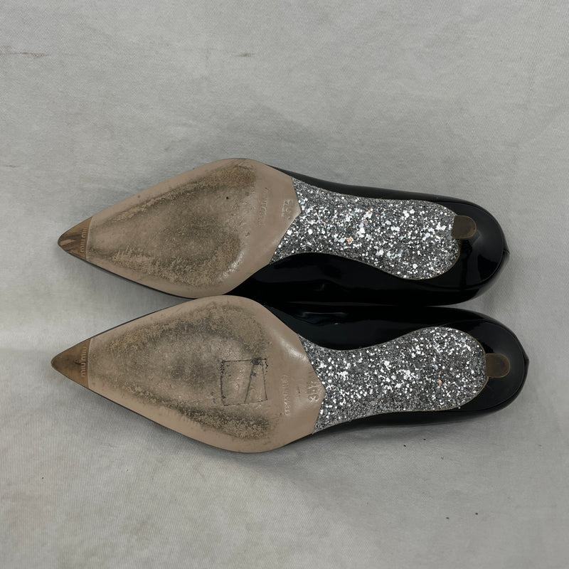 Miu Miu Glitter Bottom Kitten Heel